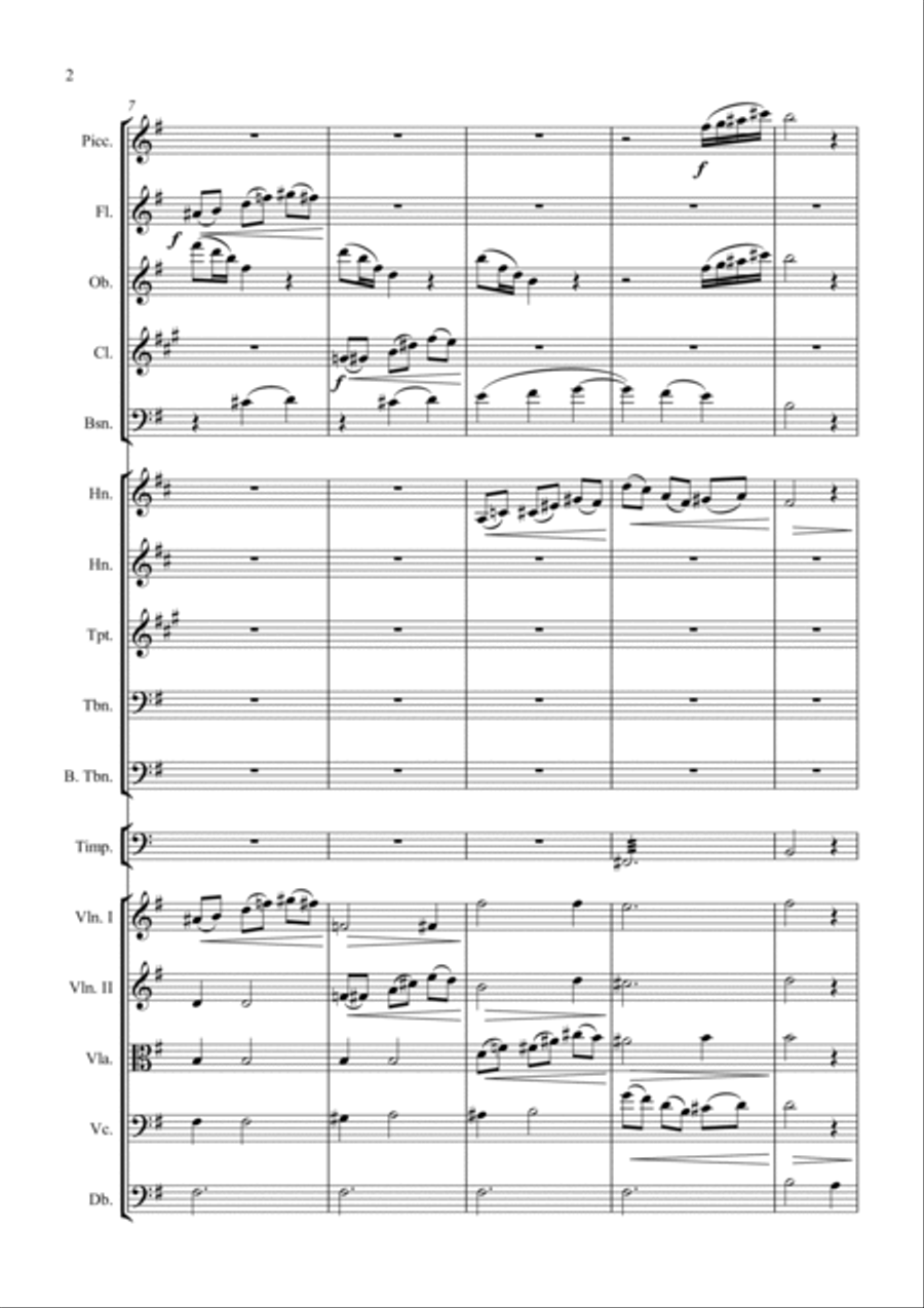 Andante. No. 1 from Seven Episodes for Orchestra Full Orchestra scores gallery preview page 2