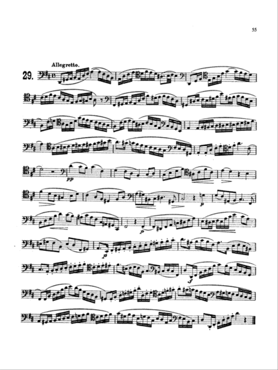Milde: Fifty Concert Studies, Op. 26 Bassoon Solo scores gallery preview page 1