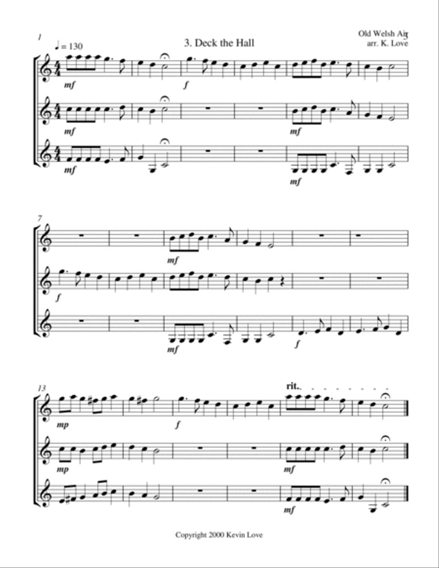 A Christmas Primer (Guitar Trio) - Score and Parts Guitar Ensemble scores gallery preview page 3