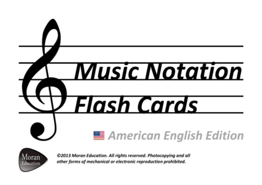 Music Notation Flash Cards (American English)