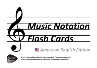 Book cover for Music Notation Flash Cards (American English)