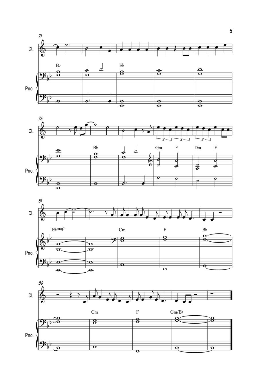 Drivers License Clarinet Solo scores gallery preview page 5