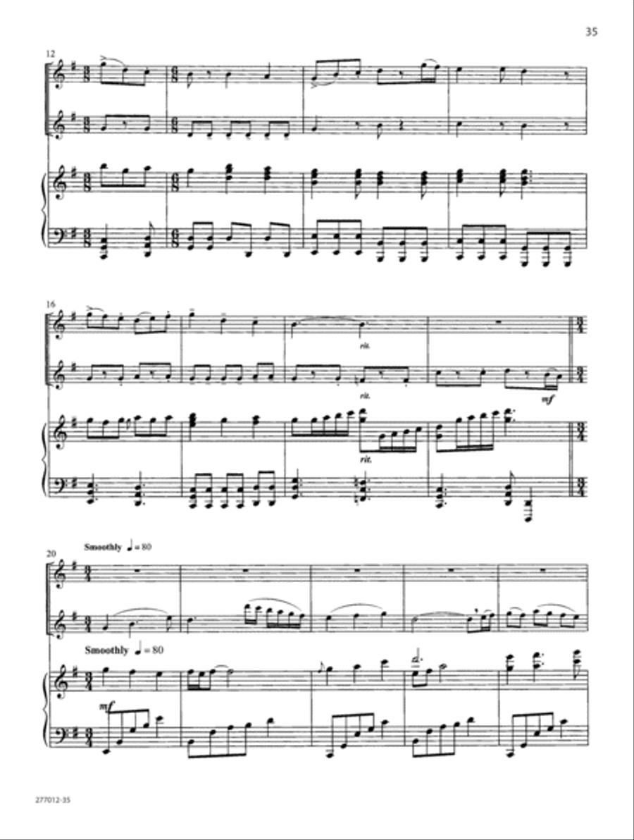Be Still My Soul Flute Duet scores gallery preview page 19