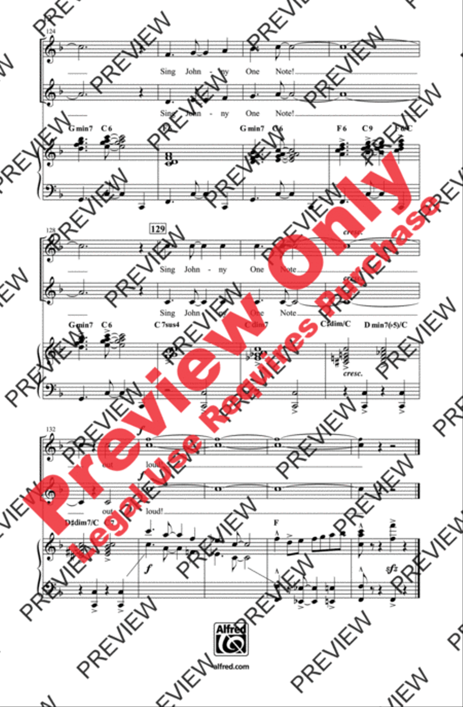 Johnny One Note 2-Part scores gallery preview page 12