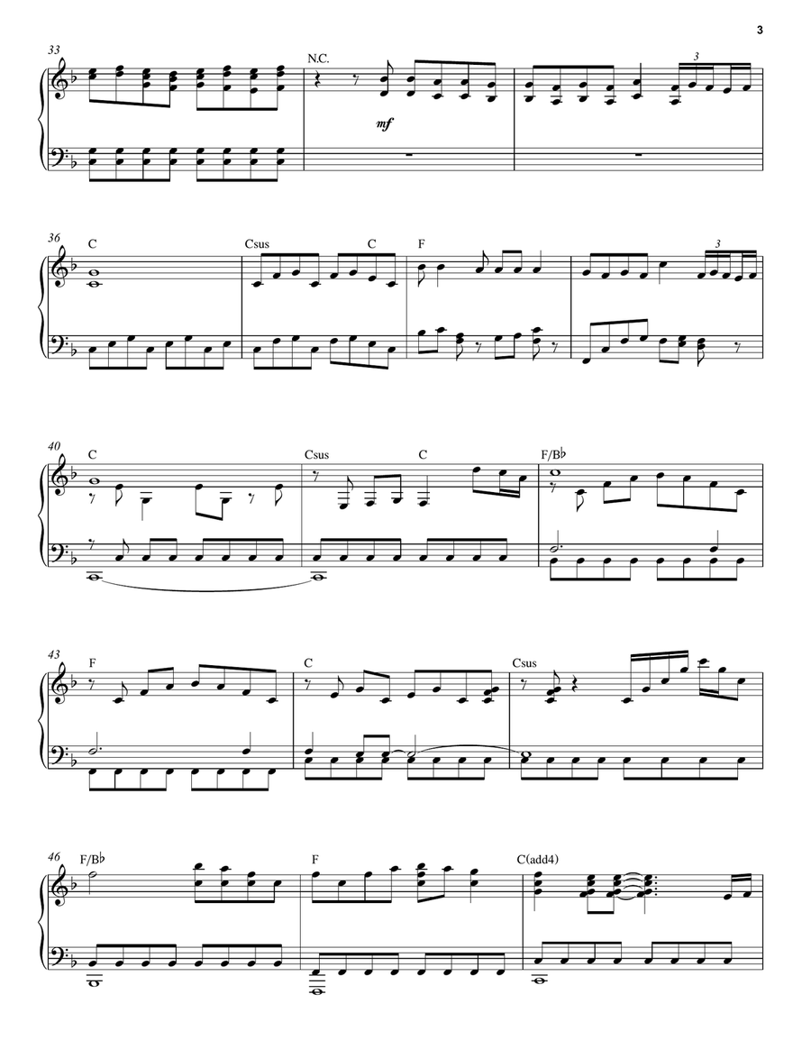 When You're Gone Piano Solo scores gallery preview page 3