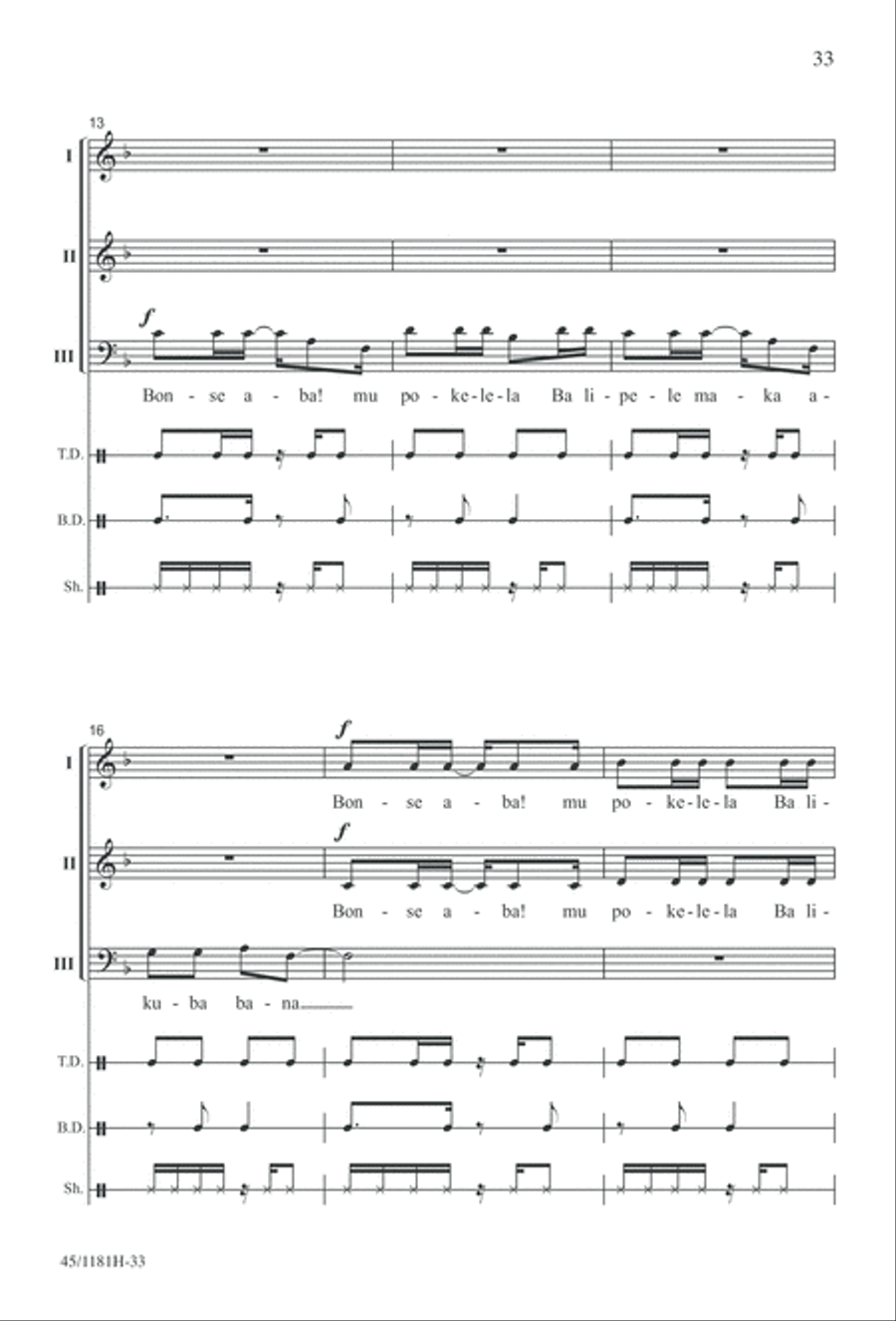 Contemporary Choral Classics 3-Part scores gallery preview page 33