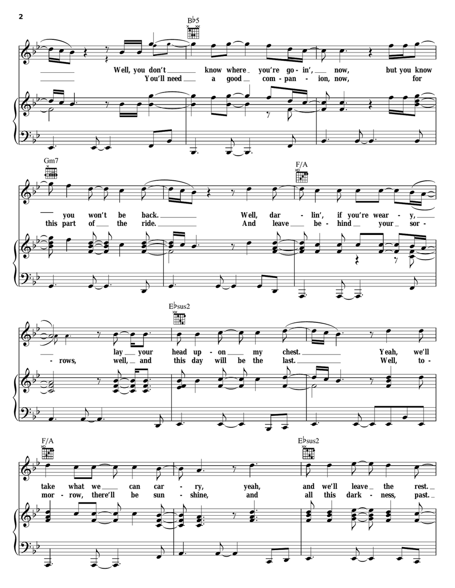 Land Of Hope And Dreams Land Of Hope And Dreams Acoustic Guitar scores gallery preview page 2