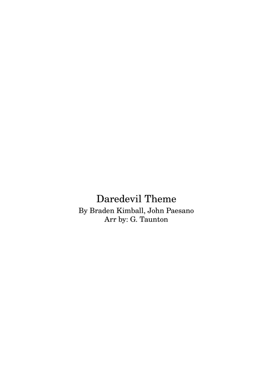 Daredevil Main Titles Guitar Ensemble scores gallery preview page 1