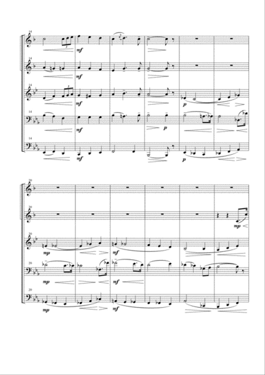 The Pilgrim's Chorus for Brass Quintet Brass Quintet scores gallery preview page 4