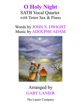 O HOLY NIGHT (SATB Vocal Quartet with Tenor Sax & Piano - Score & Parts included)