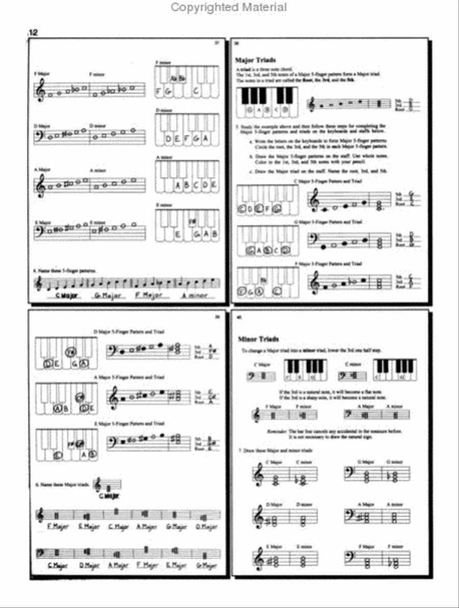 Fundamentals Of Piano Theory, Prep-Answer Book Piano Method scores gallery preview page 3