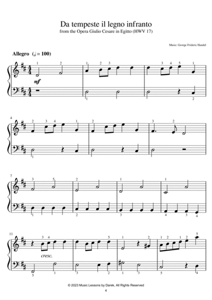 BEST OF HANDEL (15 TUNES) - Sheet Music Collection [EASY PIANO] image number null