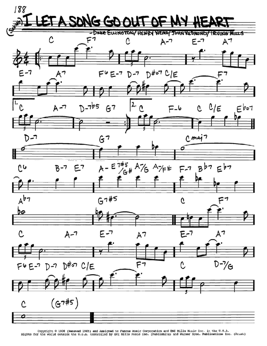 I Let A Song Go Out Of My Heart
