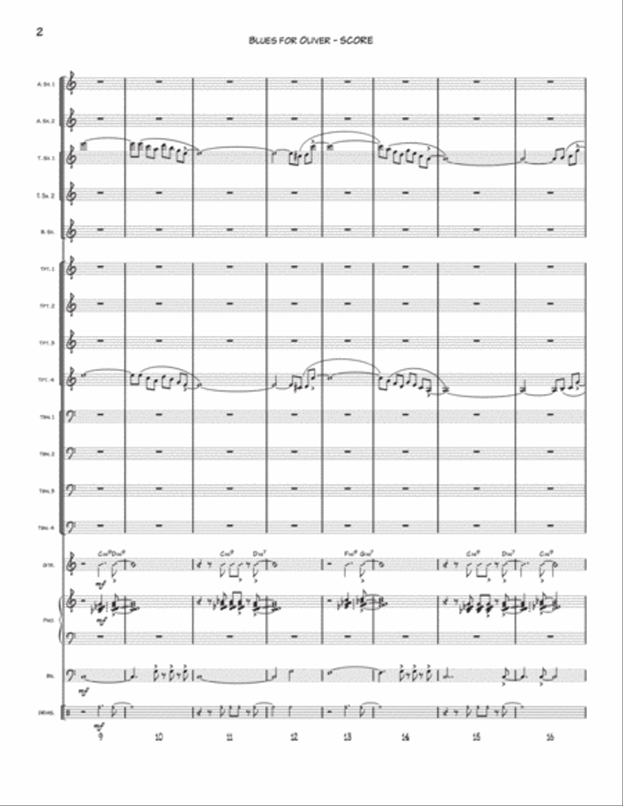Blues for Oliver Blues for Oliver Jazz Ensemble scores gallery preview page 2