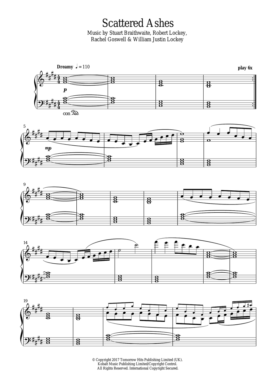 Scattered Ashes (Orchestral Variation) Piano Solo scores gallery preview page 1