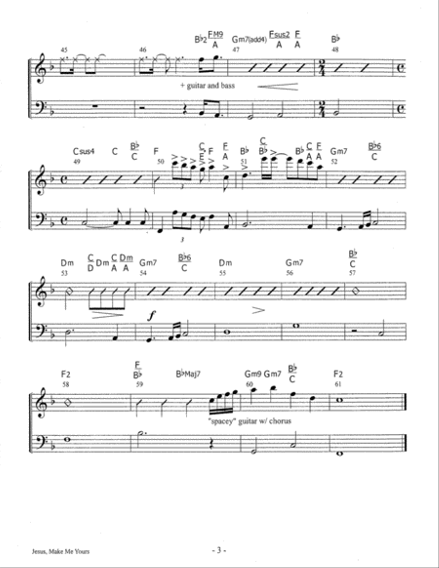 Jesus, Make Me Yours Set of Parts scores gallery preview page 4