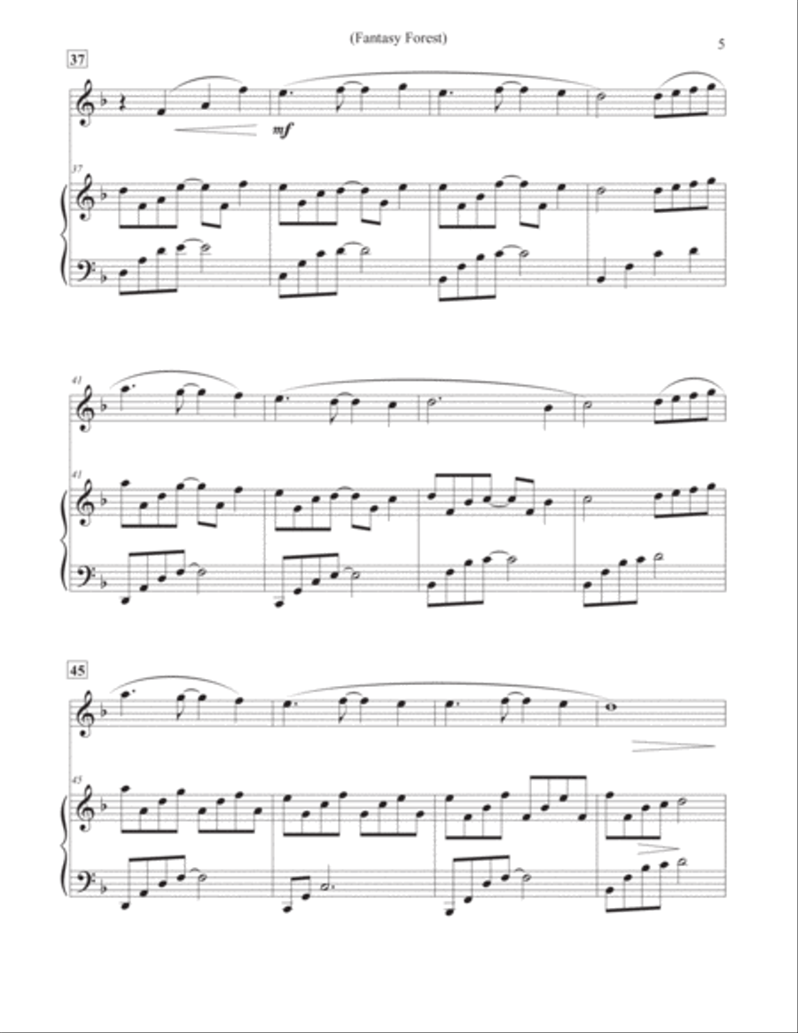Fantasy Forest - Flute & Piano Flute Solo scores gallery preview page 5