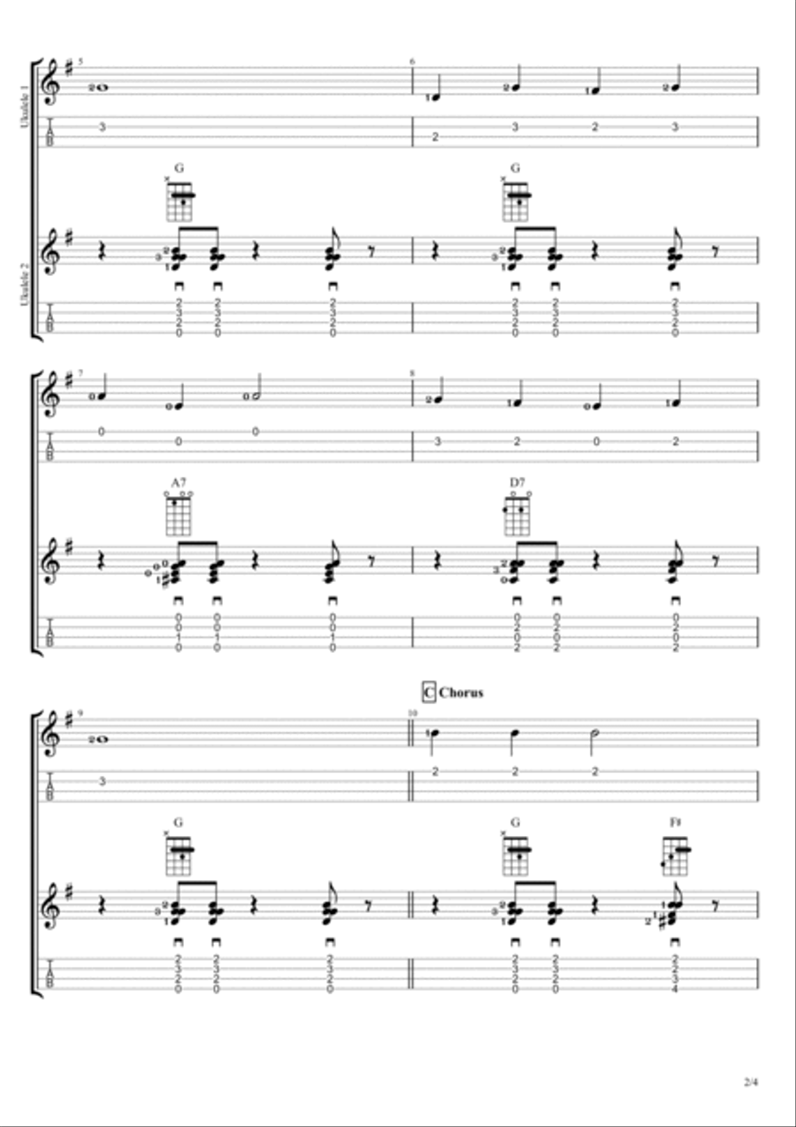 Love Me Tender Ukulele scores gallery preview page 2
