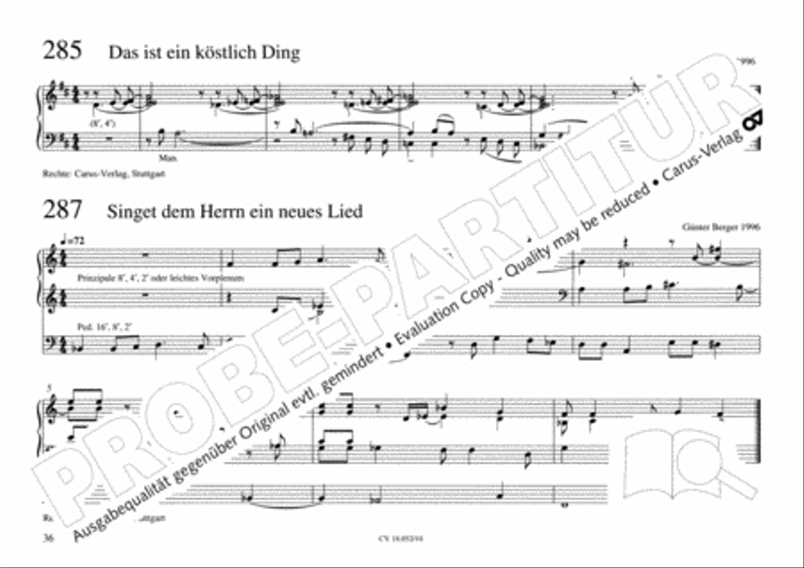 Esslinger Orgelbuch, Bd I-III Organ Solo scores gallery preview page 53