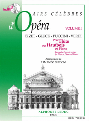 Book cover for Airs Celebres D'operas Vol.1 (flute & Piano) Avec Cd Al29443