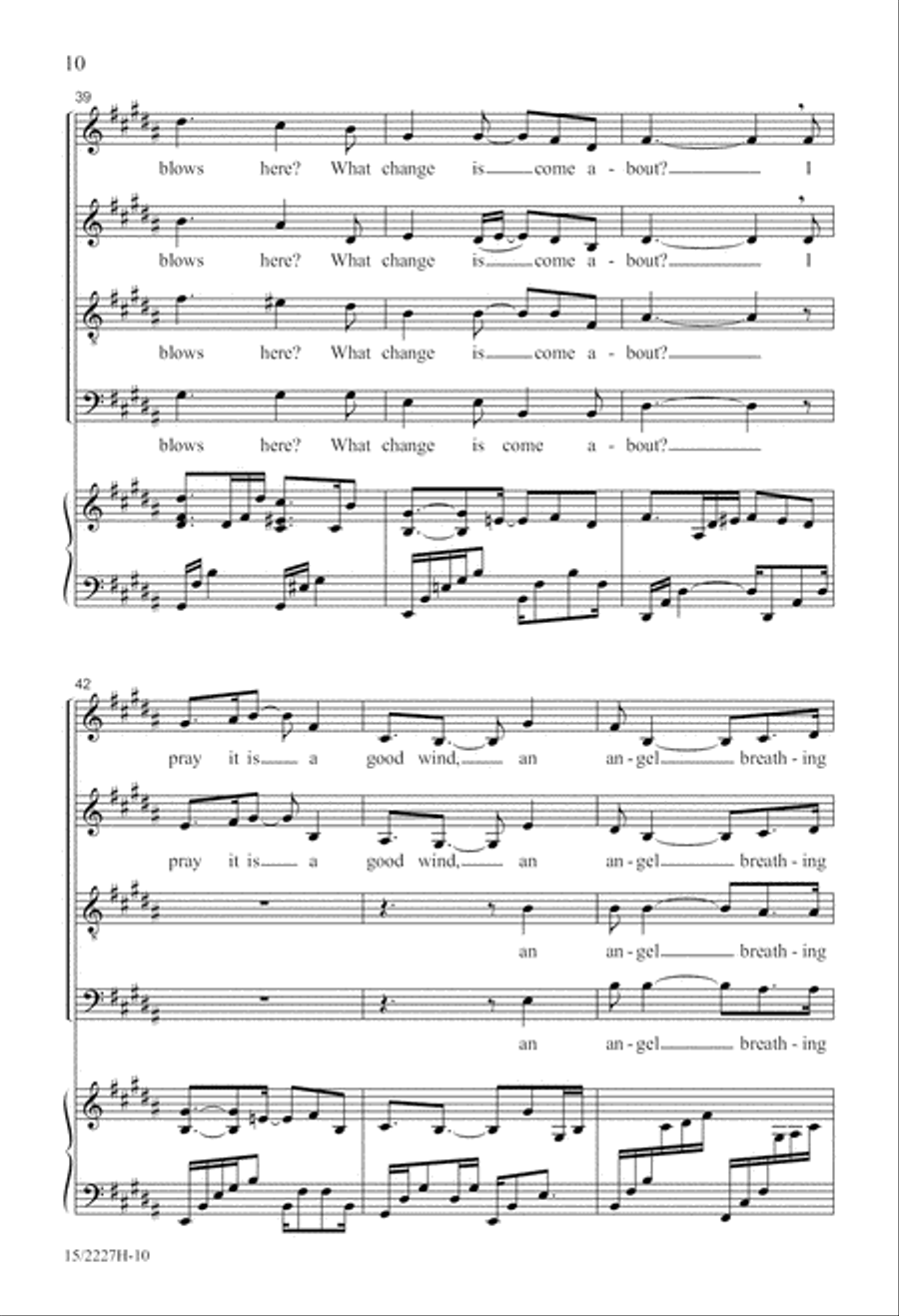 Angel Breathing Out Angel Breathing Out 4-Part scores gallery preview page 11