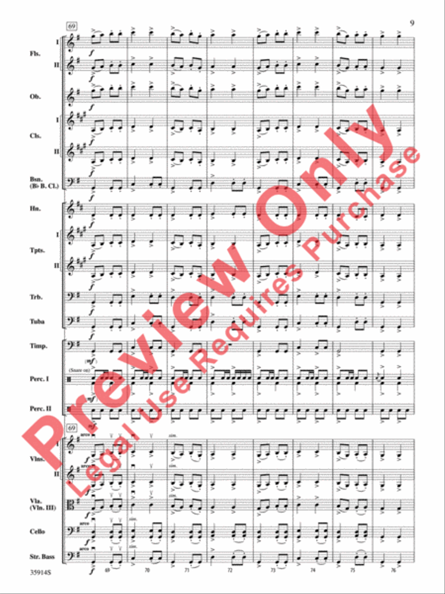 Sword Dance Full Orchestra scores gallery preview page 10