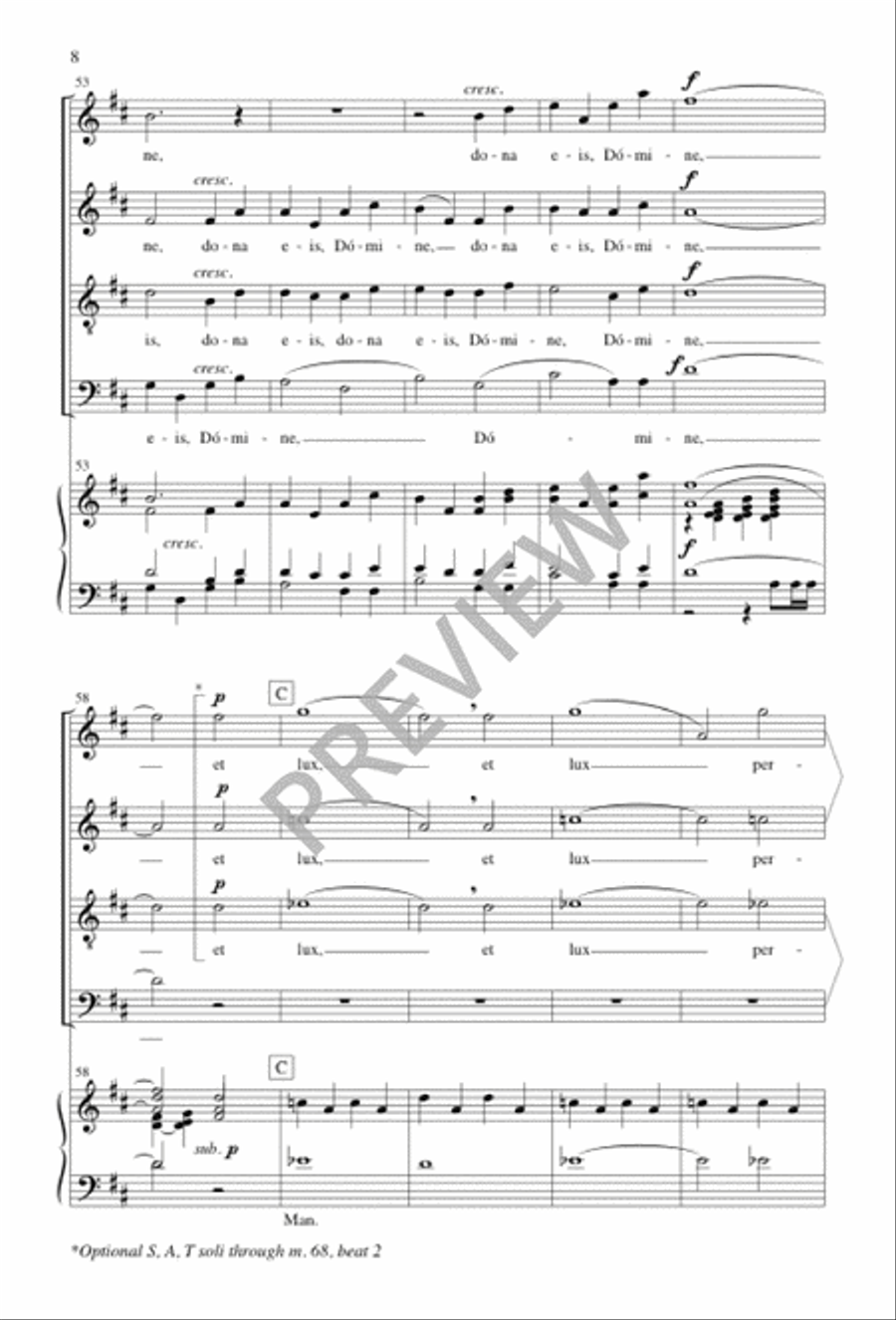Requiem - Choral / Accompaniment edition Requiem - Choral / Accompaniment edition 4-Part scores gallery preview page 10