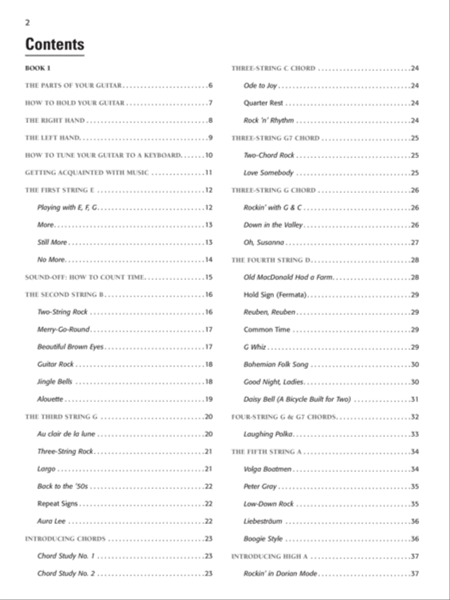 Alfred's Basic Guitar Method, Complete Easy Guitar scores gallery preview page 2