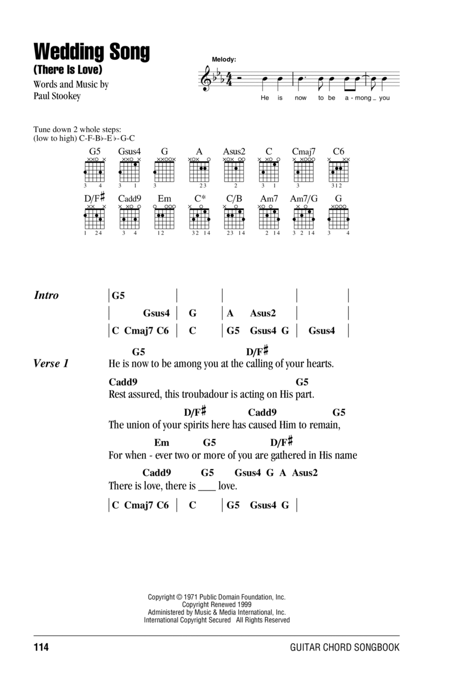 Wedding Song (There Is Love) Acoustic Guitar scores gallery preview page 1