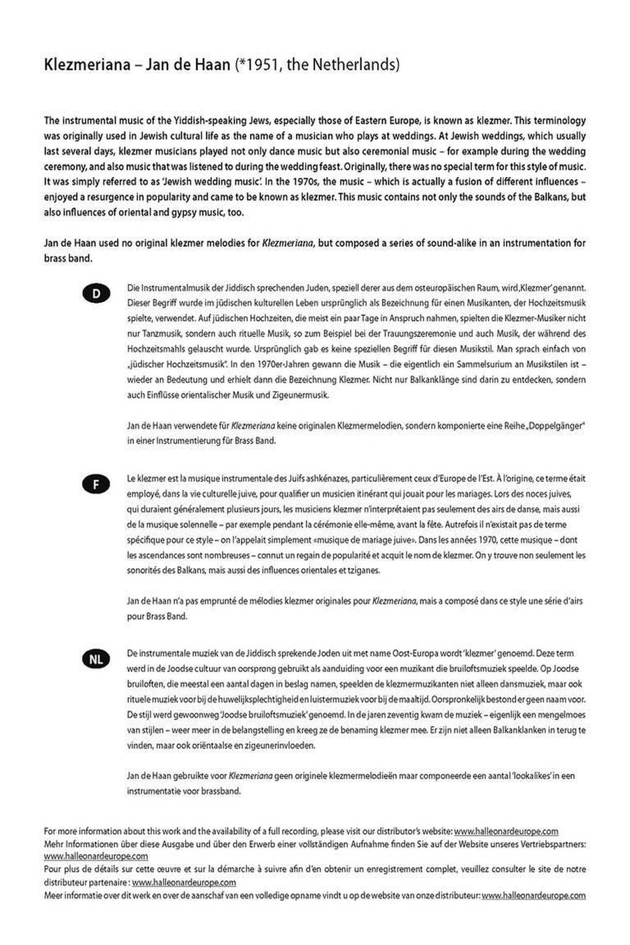 Klezmeriana Klezmeriana Brass Band scores gallery preview page 2