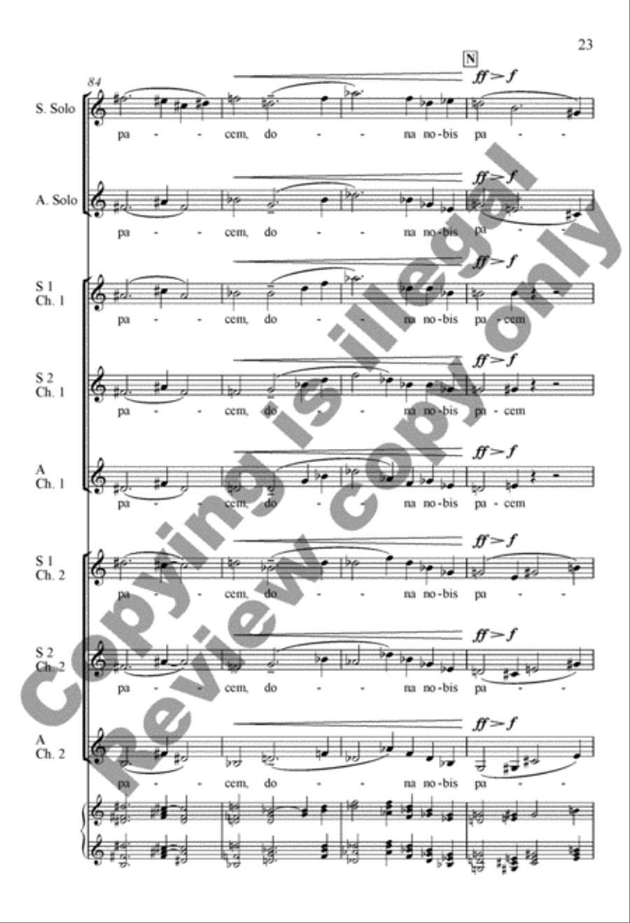 Dona nobis pacem SSA scores gallery preview page 42