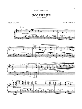 Book cover for Satie: Second Nocturne