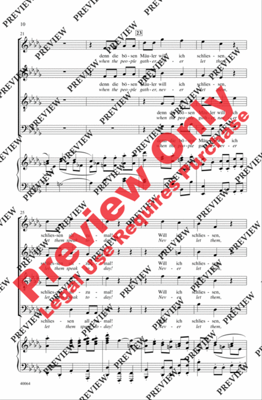 Three Liebeslieder Waltzes (from Liebeslieder Walzer, Opus 52) 4-Part scores gallery preview page 10