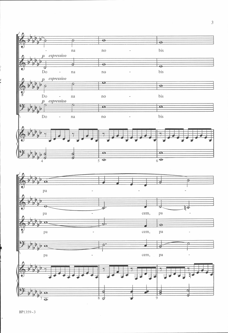 Dona Nobis Pacem - Nygard 4-Part scores gallery preview page 3