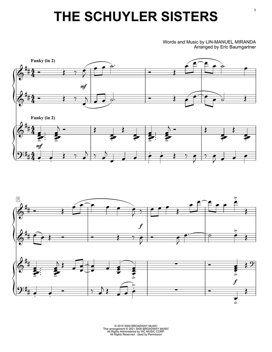 The Schuyler Sisters (from Hamilton) (arr. Eric Baumgartner)