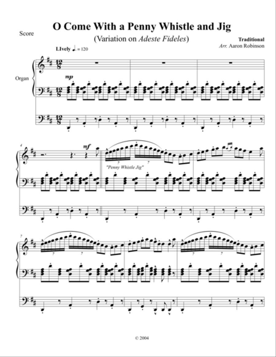 O Come with a Penny Whistle and Jig (Variation on 