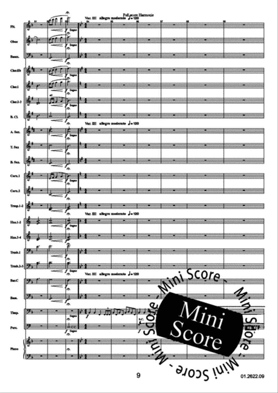 Reflections Over a Norwegian Concert Band scores gallery preview page 13