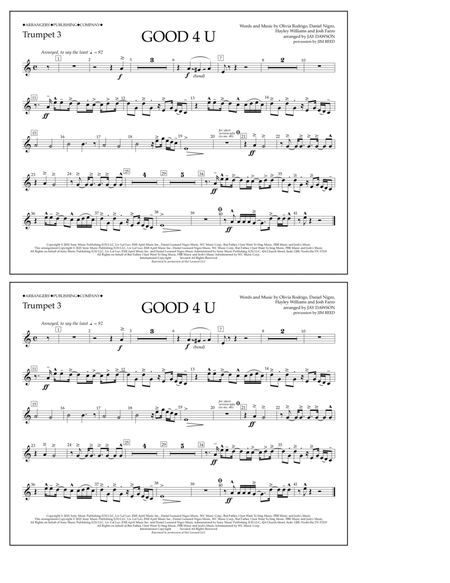 good 4 u (arr. Jay Dawson) - Trumpet 3