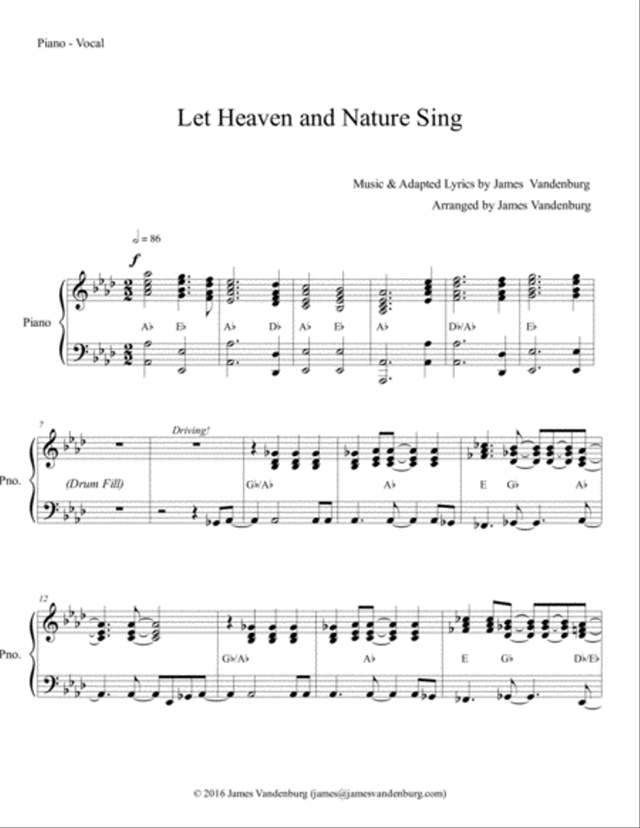Let Heaven and Nature Sing (