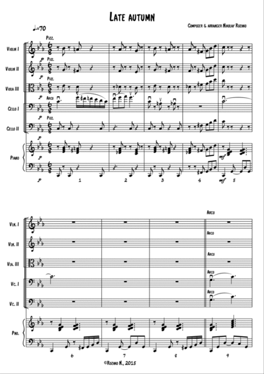 Late Autumn Set of Parts scores gallery preview page 2