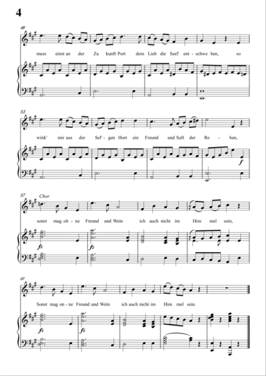 Schubert-Trinklied in A for Vocal and Piano Voice scores gallery preview page 5