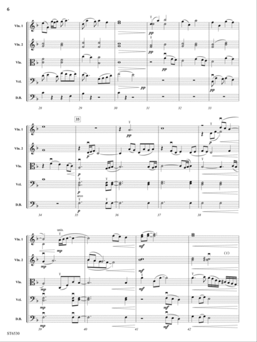 Oliverian Fantasy: Score String Orchestra scores gallery preview page 6