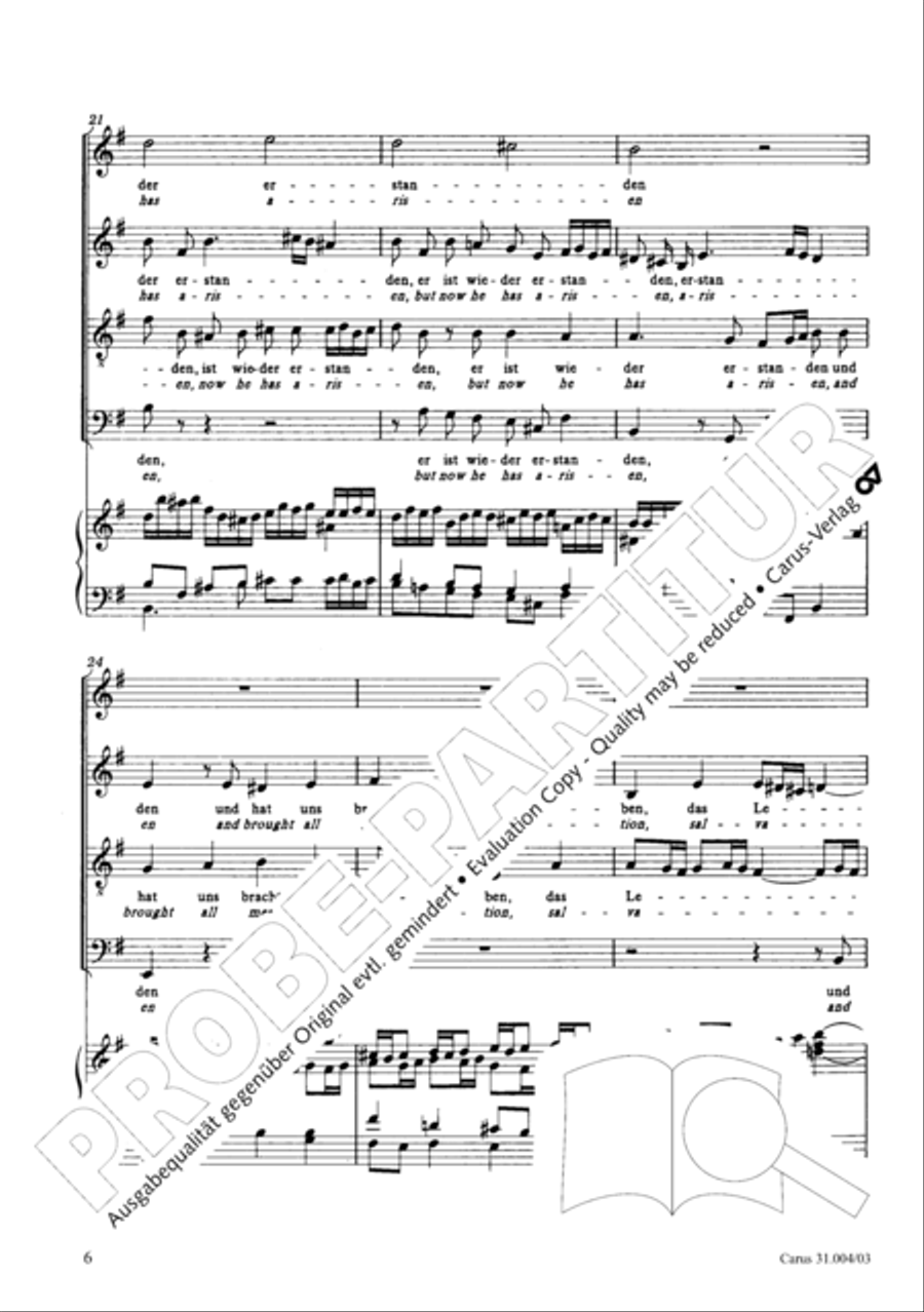 Christ lay in death's cold prison (Christ lag in Todesbanden) 4-Part scores gallery preview page 7
