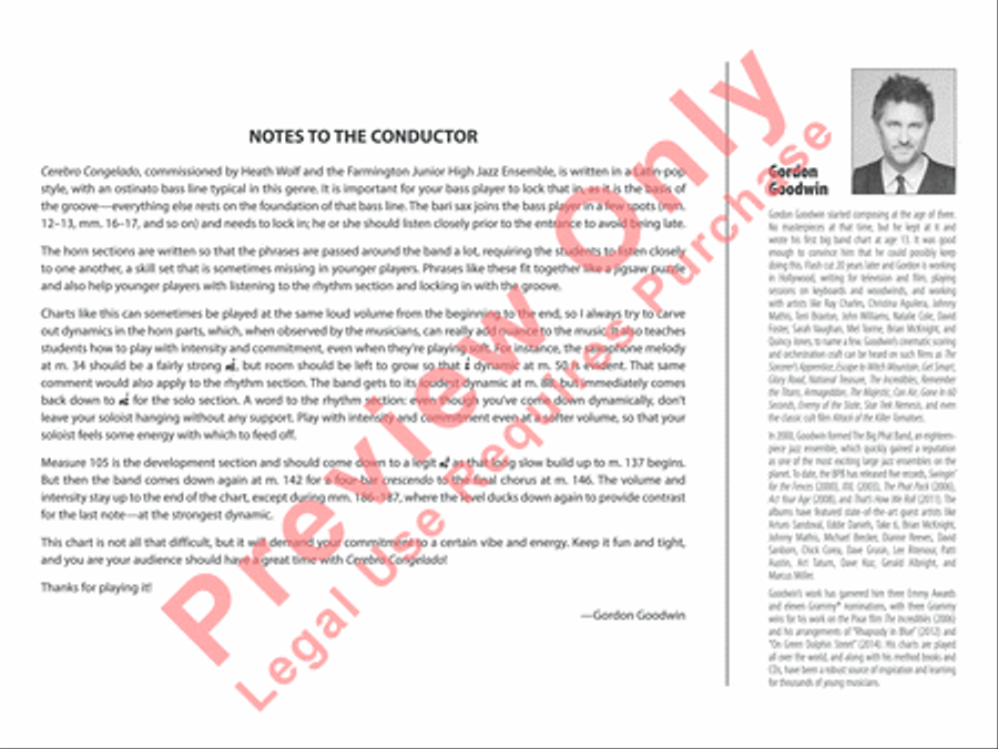 Cerebro Congelado Jazz Ensemble scores gallery preview page 3