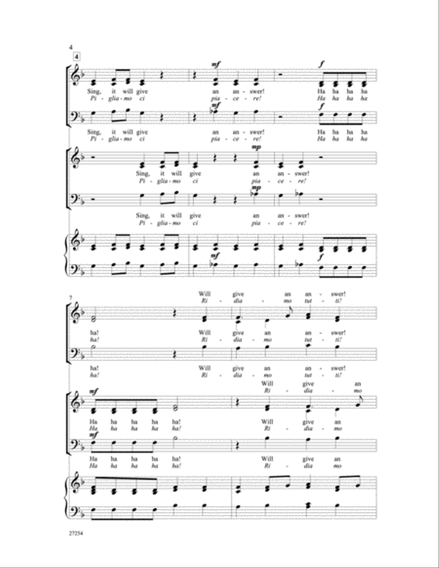 The Echo Song (Italian Madrigal) 3-Part scores gallery preview page 3
