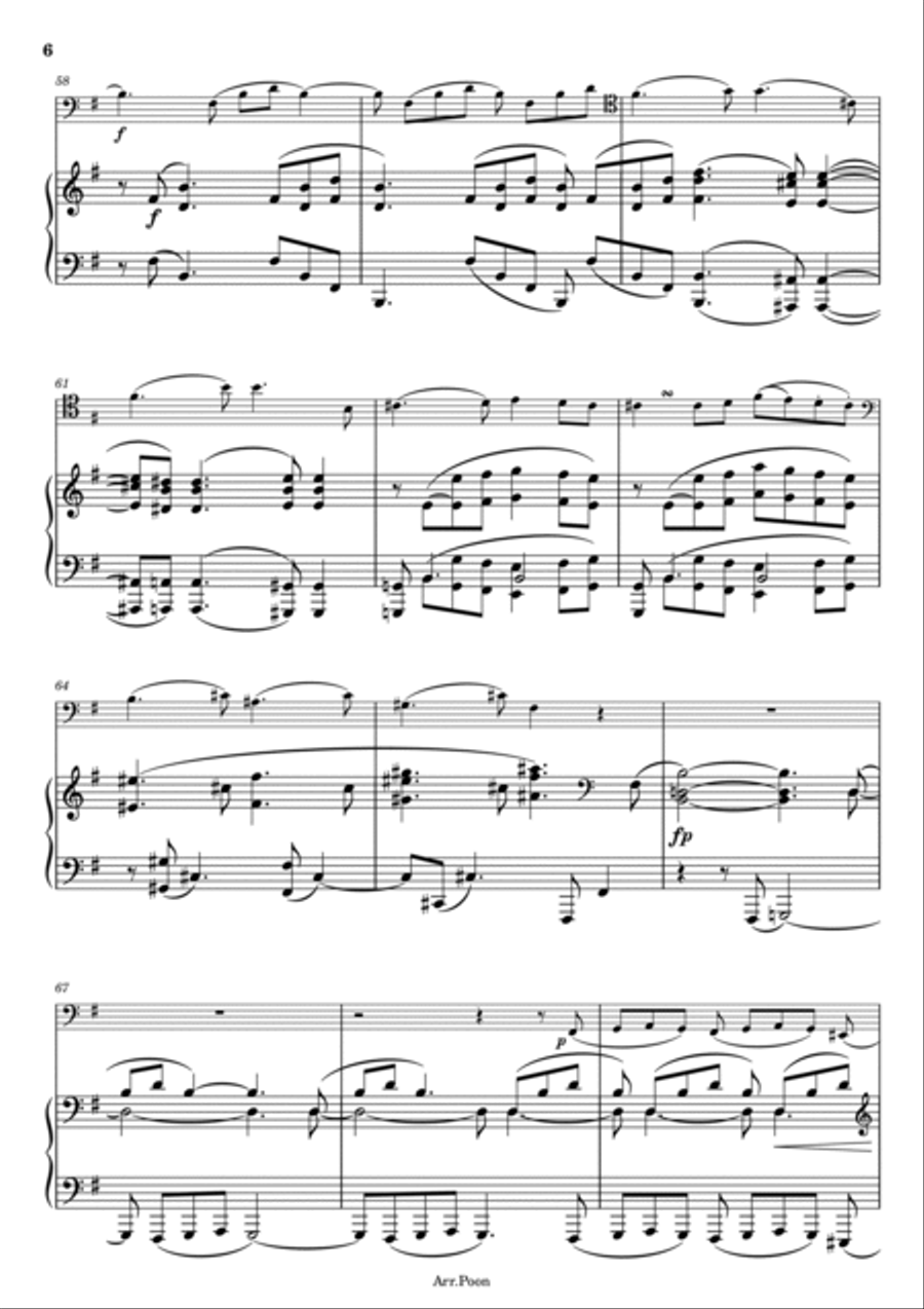 J. Brahms - Cello Sonata No.1 - Op.38 - Full Piano and Violoncell Score Original Piano scores gallery preview page 6