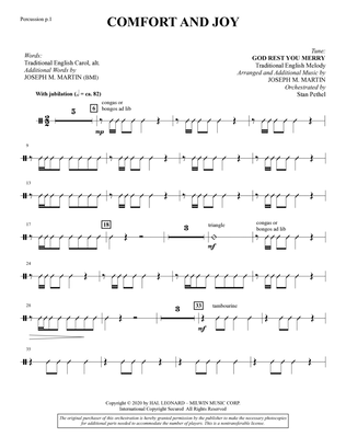 Comfort And Joy (Chamber Orchestra) - Percussion