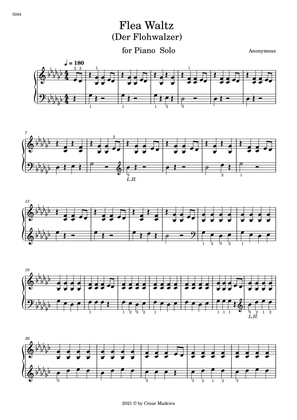 Flea Waltz (Der Flohwalzer) for Piano Solo - Original Version (Full Score)