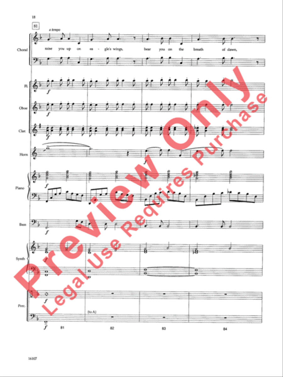 On Eagle's Wings Choir scores gallery preview page 43