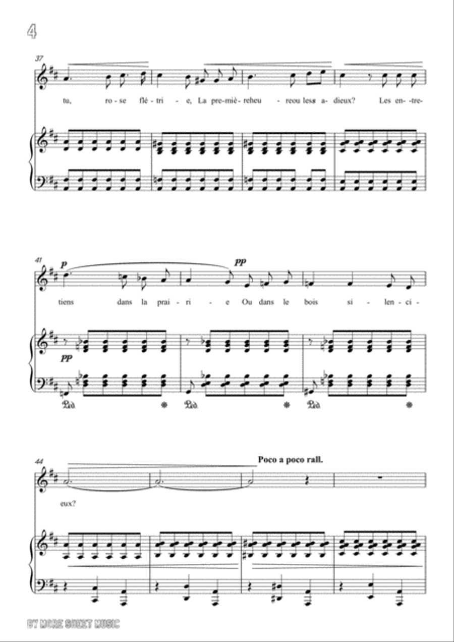 Viardot-Fleur desséchée in D Major,for Voice and Piano